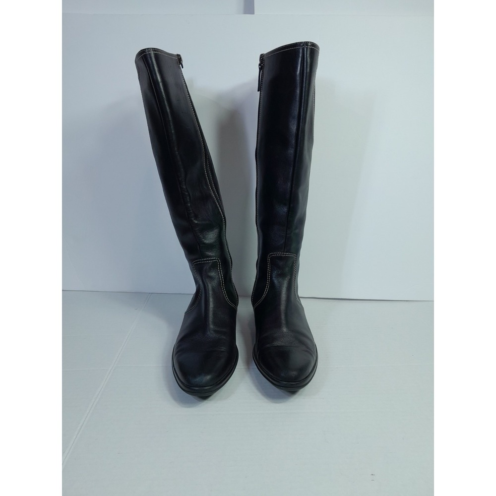 Tod's High Riding Boot Black EU 38.5 / US 8.5 Women Side Zip - Picture 4 of 13